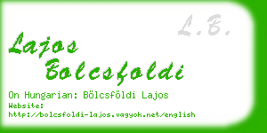 lajos bolcsfoldi business card