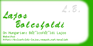 lajos bolcsfoldi business card